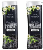 Avon Naturals Hair Care Black Shine Bhringraj 2-in-1 Shampoo & Conditioner Pack of 2