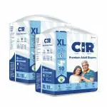 CIR Premium Adult Diaper - Tape Style | Extra Large (XL) Size | Waist (122-145cm|48