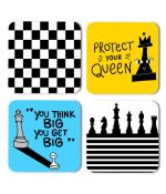 Whats Your Kick Keep Calm and Keep Boxing Printed Set of 4 Coasters With Beautiful Metal Stand