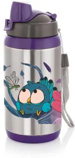 Basik Purple Steel Junglee Summer Double Wall Insulated Bottle, 270 Ml