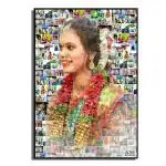 Abhi Online Shop Mosaic Wood Photo Frame Personalized Collage 30-70 Photos waterproof and Unbreakable (16X24)