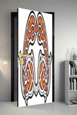 Qth Line Art Dor-0725 Design Door Sticker