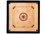 Rkp Brown Engineered Wood Medium Size Game Carrom With Coin And Striker, 30 Inch