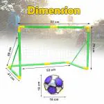 MB MECHBOY Football Goal Post Net with Ball-Football Set for Backyard Fun Summer Play - Indoor Outdoor
