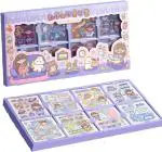 Samvardhan 2000 Pcs Waterproof Vinyl Transparent Stickers, Kawaii Washi Fun Stickers For Water Bottle Laptop Scrapbook Journaling, 200 Sheets Stickers