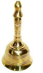 UAPAN Yellow Round Shape Brass Pooja Bell