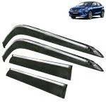 Kingsway Car Wind Deflectors Rain Guard Window Visor for Maruti Suzuki Baleno 2019, 2020, 2021, 2022 Model, Car Chrome Lining Door Visor Heavy Online India, Car Sun Shades