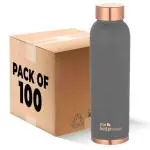 The Better Home Non Toxic Round Copper Water Bottle - 1 L (pack of 100)