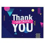 Festiko Thank You Cards, Party Items, Birthday, Anniversary, Wedding Return Gifts, Gift Accessories (Purple 15 Pcs)