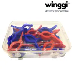 Winggi Multipurpose Big Plastic Clips - Pack of 16 pcs in durable plastic container | Heavy-duty, rust resistant, Anti slip, Sunlight protected, Pipe Grip | For home, office, DIY, project, kitchen