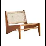 BHAWANI CRAFT Chandigarh Lounge Chair - Kangaroo Chair Wood & Natural Rattan for Living Room, Outdoor, Hotel, Apartment, Office Building..