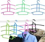 See Inside Multi-Layer Fish Bone Shape Clothing Storage Hanger(Pack of 3) Closet Organizer