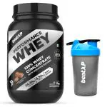 beatXP Performance Whey Protein Powder with Shaker, 24.34g protein and DigeZyme (1000 g, Chocolate Ganache)