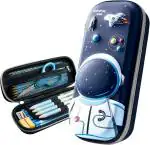 Pluspicks 3D Cover EVA Space Astronaut Theme Pencil Case Large Capacity Pencil Pouch Bag Compass School Pouch Organizer for Students Kids Pen Holder Colour Pouch Stationery Box for Boys & Girls Students with Zip Closure Portable Stationery Bag