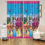 Riftree 3D Digital Print Polyester Door Curtains for Home & Kids Room Set of 2 Pieces (Cinderella, 4 x 7 feet)