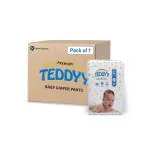 Teddyy Baby Diapers Pants Premium Large 84 Count (Pack of 7), 9-14 kgs, Long Lasting Absorption, Anti - Bacterial