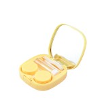 SHIVAMAX Portable Contact Lens Case Travel Kit Contact Box Holder ,Mirror, Bottle, Tweezers (YELLOW)