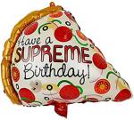 Toyxe Multicolor Aluminium Large Pizza Slice Shape Foil Balloon