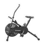 Sparnod Fitness SAB-04 Air Bike Exercise Cycle for Home Gym - Adjustable Resistance, Height Adjustable Seat (Do It Yourself Installation) Black