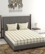 TRIDENT Oxford Home Essentials Flannel Queen Size Bedsheet with 2 Pillowcovers 100% Cotton