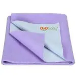 OYO Baby Waterproof Bed Protector Baby Dry Sheet, Large, Violet (100 cm x 140 cm)
