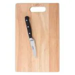 Godrej Cartini Professional Paring Knife and Rubberwood Chopping Board Pack of 2