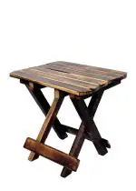 RAMYAMART Brown Wooden RAMYAMARTc Folding Stool, Small