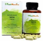 FRESH MANTRA ORGANICS Neem Capsules, 500mg, 120 Veg Capsules with Goodness of Organic Neem for Skin Wellness, Hair and Help Purify Blood and Fight Acne (Pack of 2)