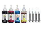 ANG Refill Ink for Use in HP DeskJet Ink Advantage 2135 All-in-One Printer & Black Multi Color Ink Cartridge 4 Multi-Colour Ink Bottles : with- 4 Syringe