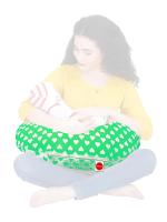 Vparents Green Cotton Baby Feeding Pillow