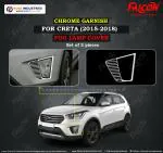 FALCON CAR FOG LAMP COVER/GARNISH CHROME FOR CRETA 2015-2018