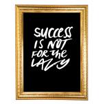 Hawai Motivational Quote Success is Not for The Lazy Wall Hanging Home Décor Designer Photo Frame SFDI525_GLDFRM