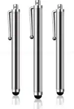 IACCESSORIES Universal Capacitive Stylus Touch Screen Pens - Pack of 3, Compatible With All iPhone, iPad, Tabs, Android Mobile Phones (Silver)
