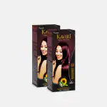 Kaveri Creme Hair Color for Women, Men with goodness of Avocado, Sunflower Argan Oil, Henna extract Black Sesame Oil Instant Shine & Smoothness, Long Lasting - Burgundy (Pack of 2)