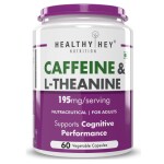 HealthyHey Nutrition Natural Caffeine 195 mg Plus L-Theanine - 60 Capsules
