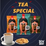 BoxBite Combo of Tea Special Puris | 200 Grams Pack| 3 Flavours - Pack of 5