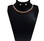 JAYA VISION ENTERPRISES 5mm Real Pearl with Rudraksha Choker Necklace