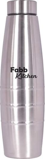 Fabb Kitchen Bubble 1000ml Stainless Steel - Single Wall/Fridge Bottle 1000ml Bottle (Silver, Steel)