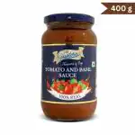 Gustora Tasteful and Flavorful Italian Tomato and Basil Spicy Pasta Sauce I 100% Real & Natural I Non - GMO I Vegan I Gluten free (400 gm)