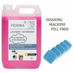 Fezora Lily Liquid Detergent 5 Liter, Laundry Liquid for Fabric Care, Suitable for Top-Load and Front Load Machine and Hand Wash, Concentrated Laundry Detergent