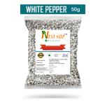 NEXTSTEP ORGANIC White Pepper Whole (Safed Mirch Sabut) 50g