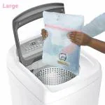 HOKIPO Premium Dual Layered Mesh Bags for Laundry Clothes Washing Bag, Pack of 5 (AR2149)