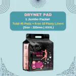 Cailin Care Extra Large & Wider Sanitary Pads Sanitary Napkins (40 Pad+10 Liner | XXXL | 320mm)
