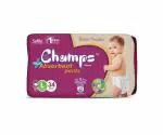 Champs baby diaper high absorbent baby pant diapers - Large (34 Pcs)