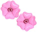Kuber Industries Rose Flower Shaped Pair Cushion|Soft & Decorative Cushions for Living Room Bed,Sofa,Seating Area,16 Inch,Pack of 2 (Pink)