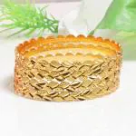 Suprimo Gold Pital Chudiya 4 Bangles Chudi Sets for Women's & Girl's (4 pack) (2.6 Size)