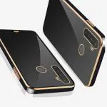 RUPELIK (Chrome Case Realme 5 Black) Luxurious Electroplated Crystal Clear Soft Silicon Chrome Case for Realme 5 / Realme 5s / Realme 5i (Black)