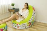 Eco Shopee Shopping Simplified Inflatable Air Chair with Footstool Furniture 116CMx98CMx83CM (82003) (Lime)