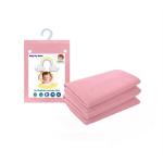 MINIME Baby Quick Dry Sheets for Baby- Pack of 2- Large 140 X 100 cm | 100% Water-Proof, Anti-Dust Mattress & Bed Protector, Pink