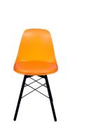 Sitwell Orange Cafe Stool with Metal Stand
